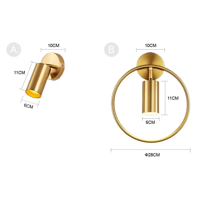 Brass Adjustable Wall Sconce for Bedside Reading