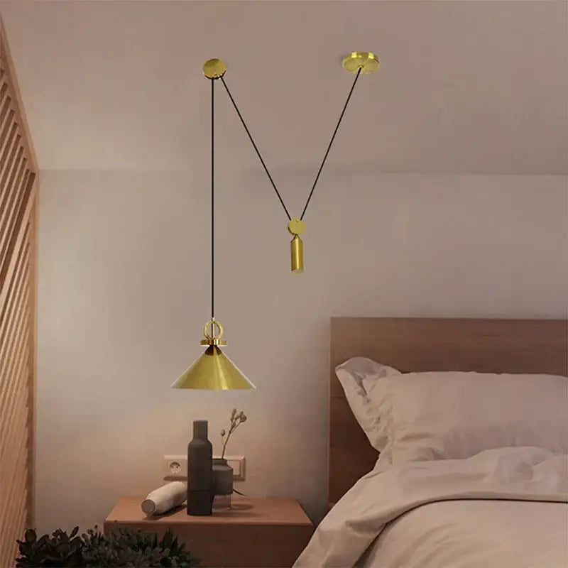 Gold Linear Pendant Light for Dining and Bars