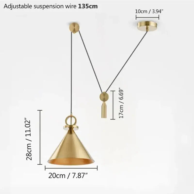 Gold Linear Pendant Light for Dining and Bars