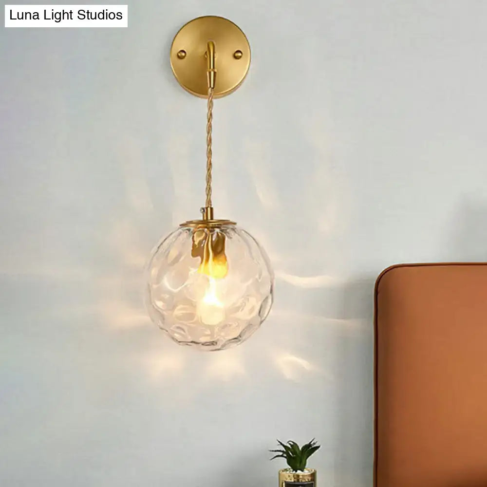 Gold Hammered Glass Sconce