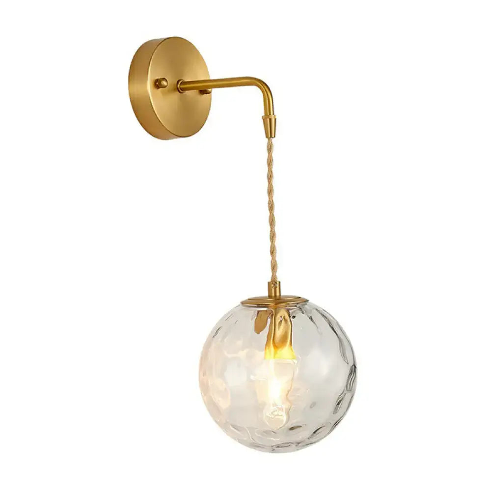 Gold Hammered Glass Sconce