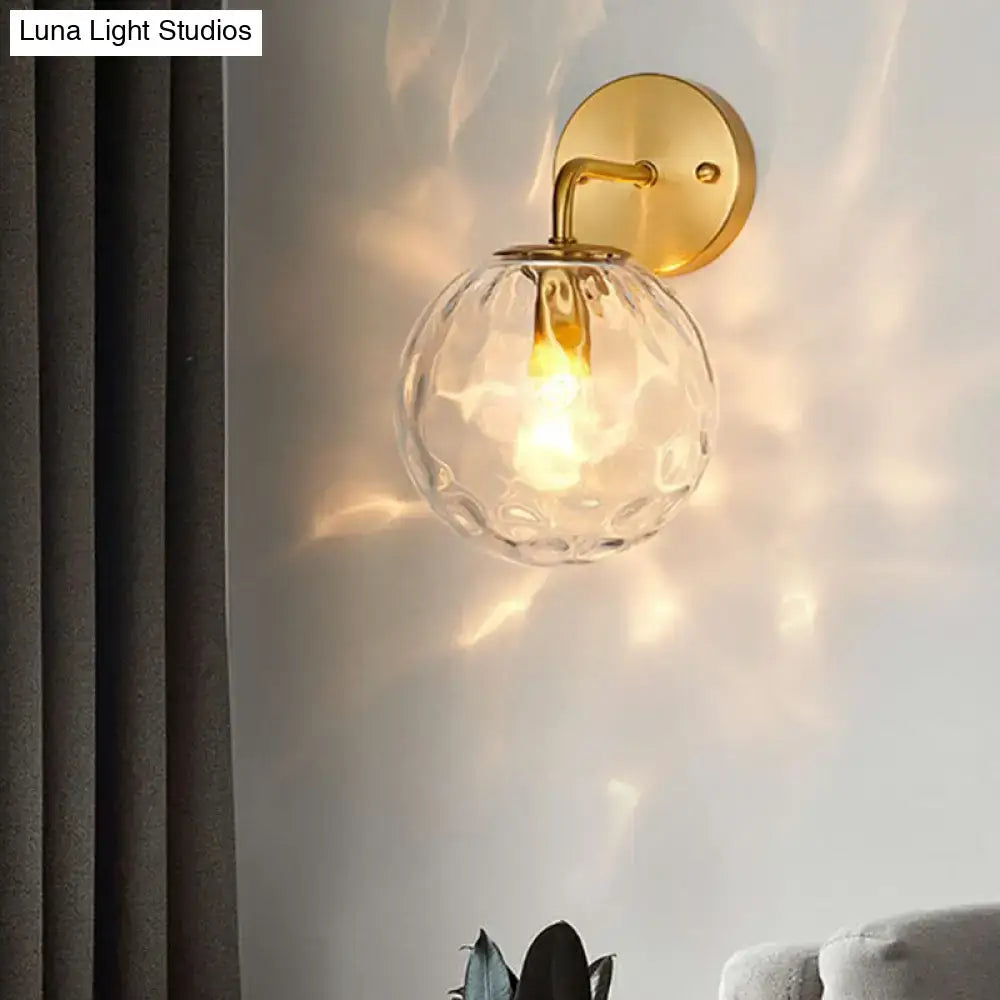 Gold Hammered Glass Sconce