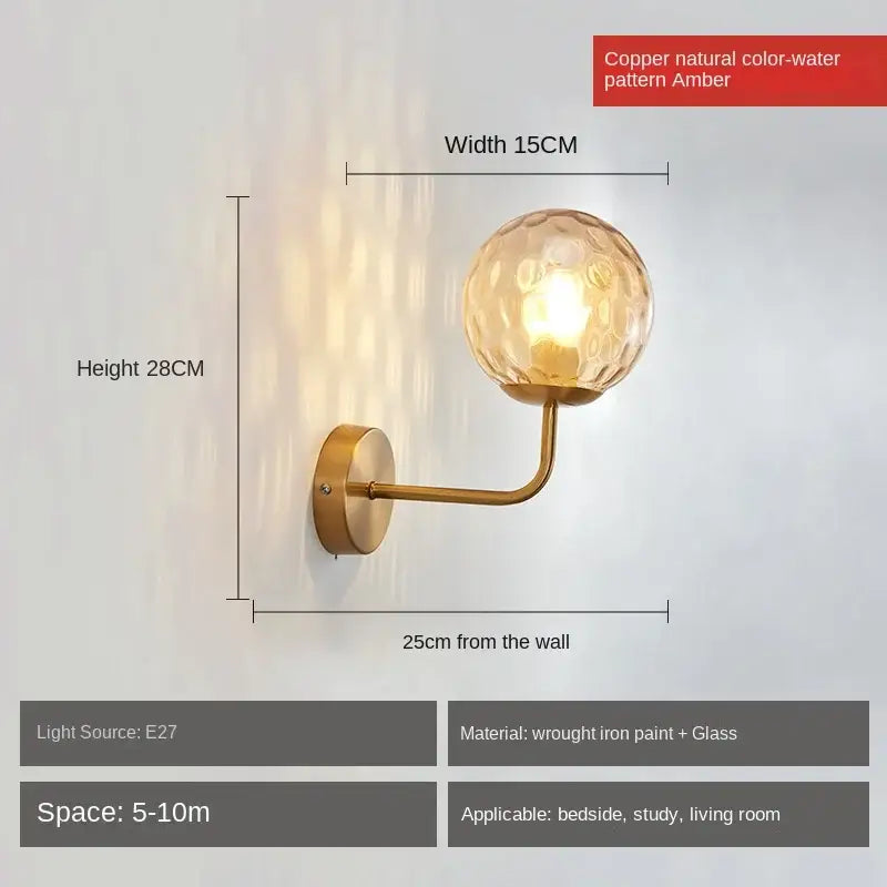 Glass Ball LED Wall Lamp