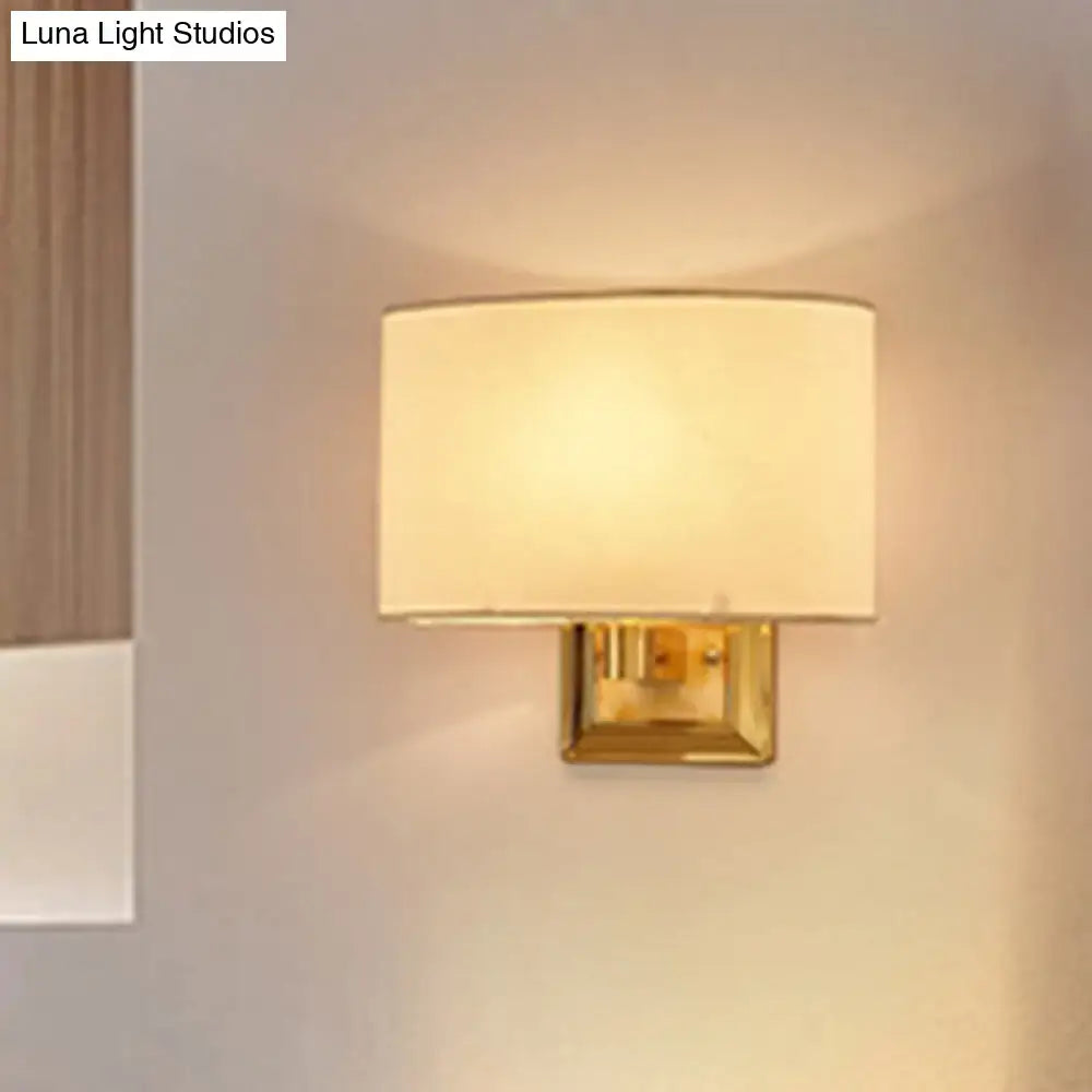 Gold Rectangular Fabric Sconce