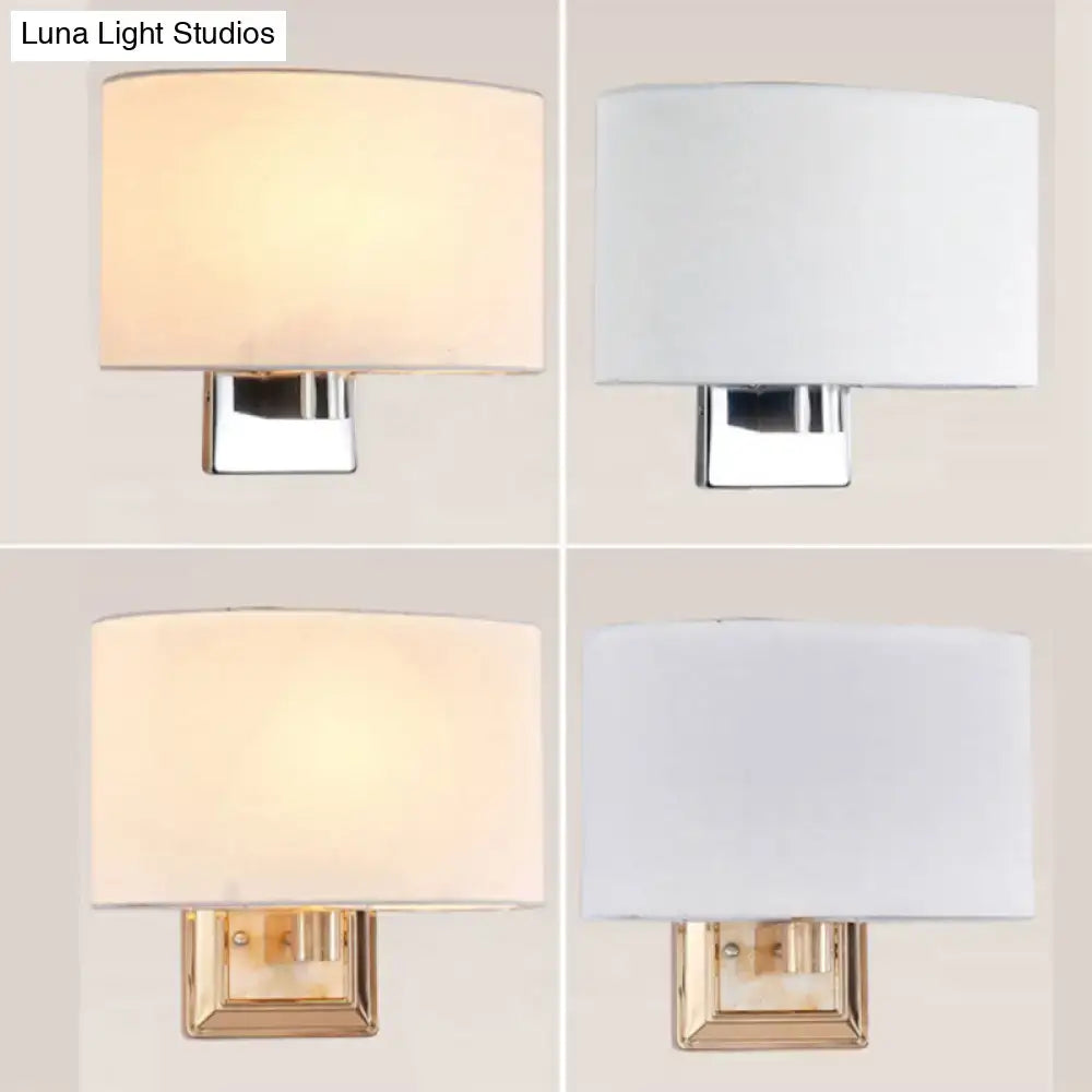 Gold Rectangular Fabric Sconce