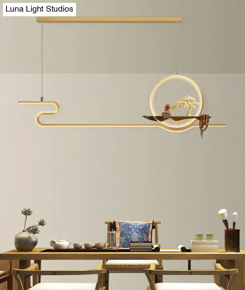 Gold Linear Ceiling Light