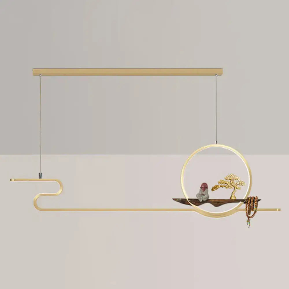 Gold Linear Ceiling Light