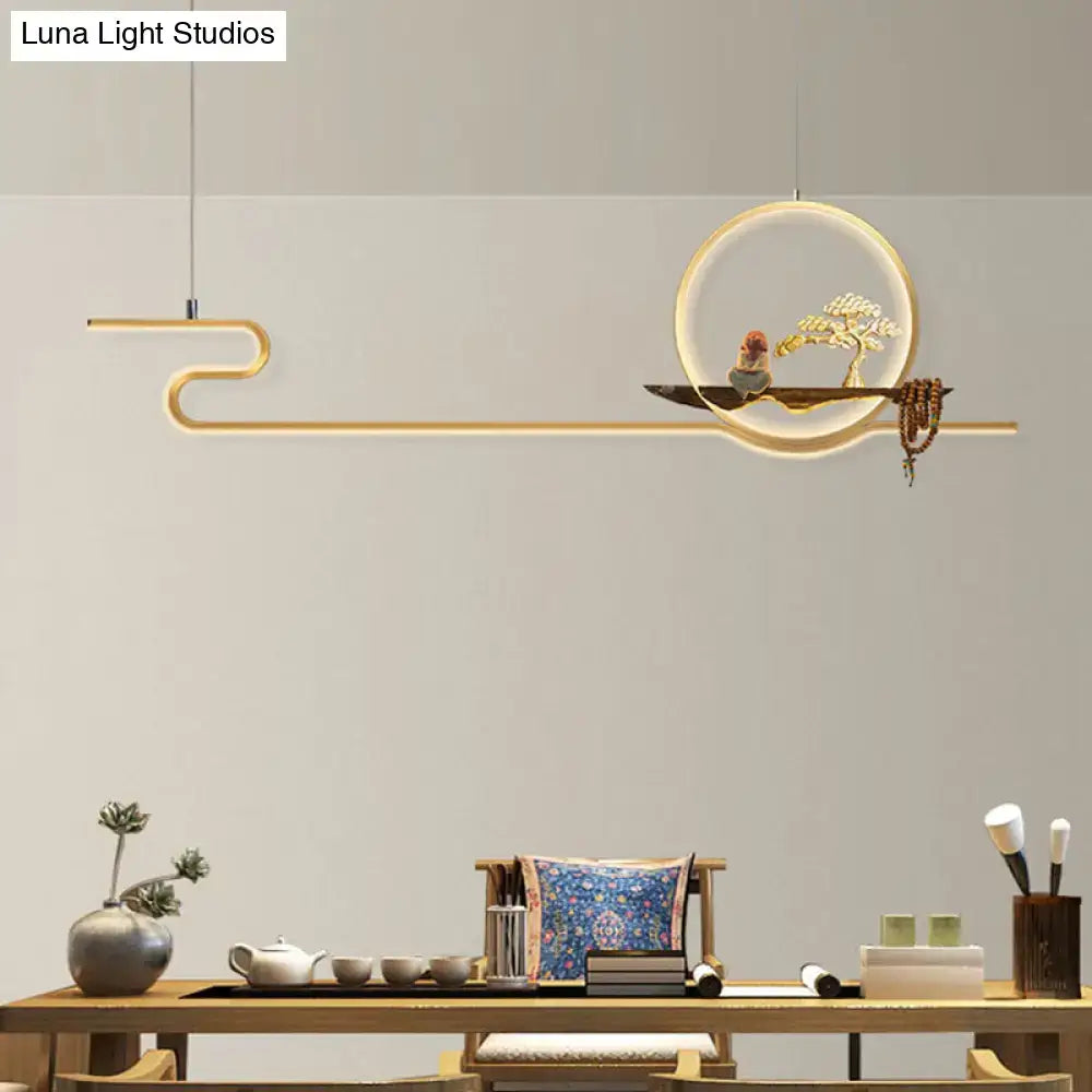 Gold Linear Ceiling Light