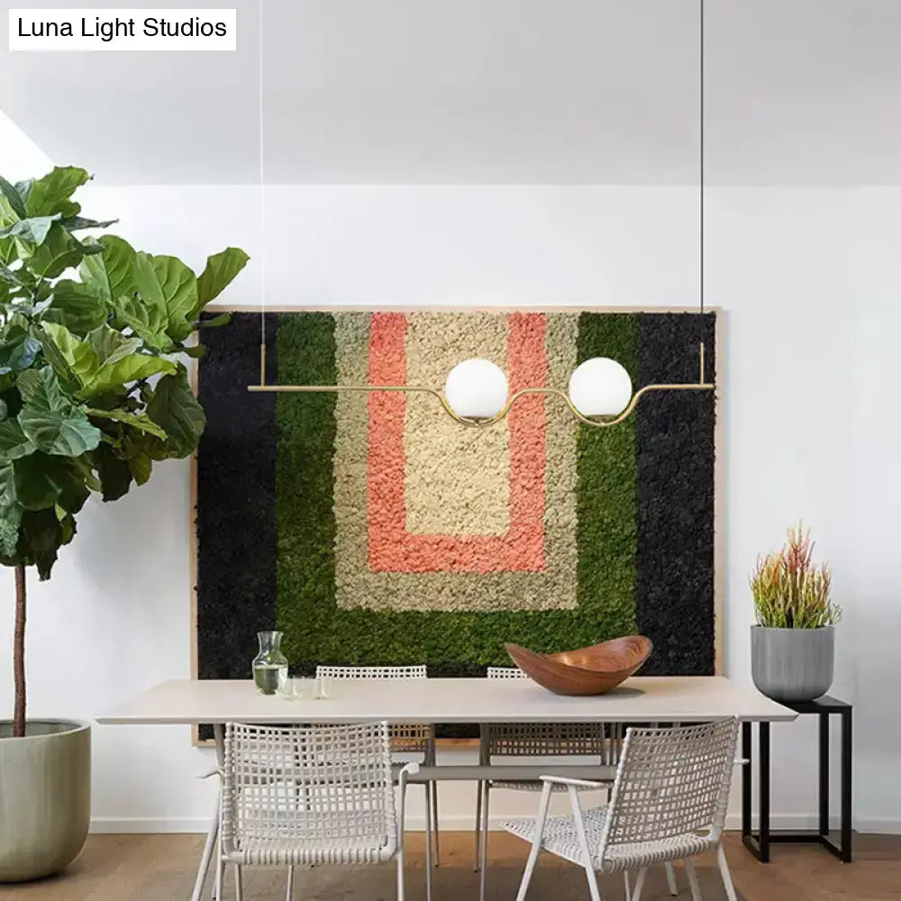 Gold Metal Minimalist LED Island Pendant
