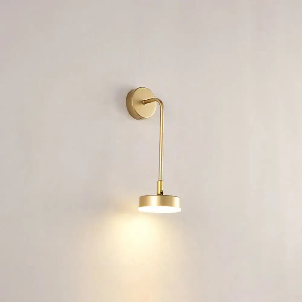 Gold LED Round Shape Wall Sconce