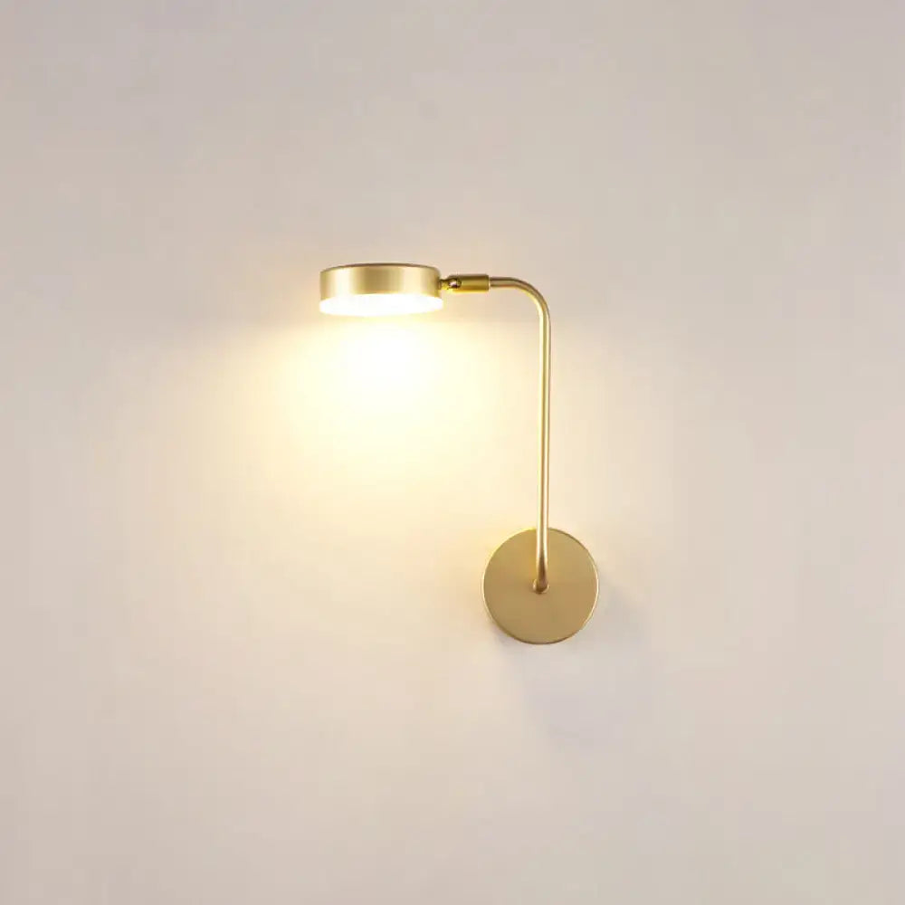 Gold LED Round Shape Wall Sconce