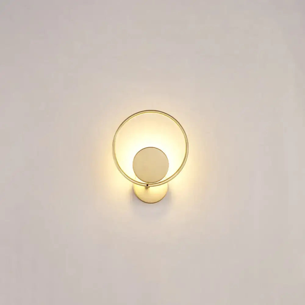 Gold LED Round Shape Wall Sconce