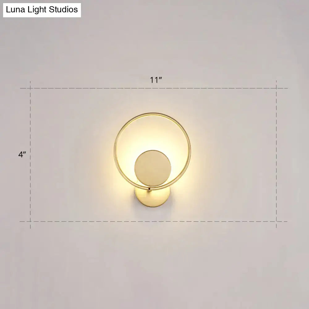 Gold LED Round Shape Wall Sconce
