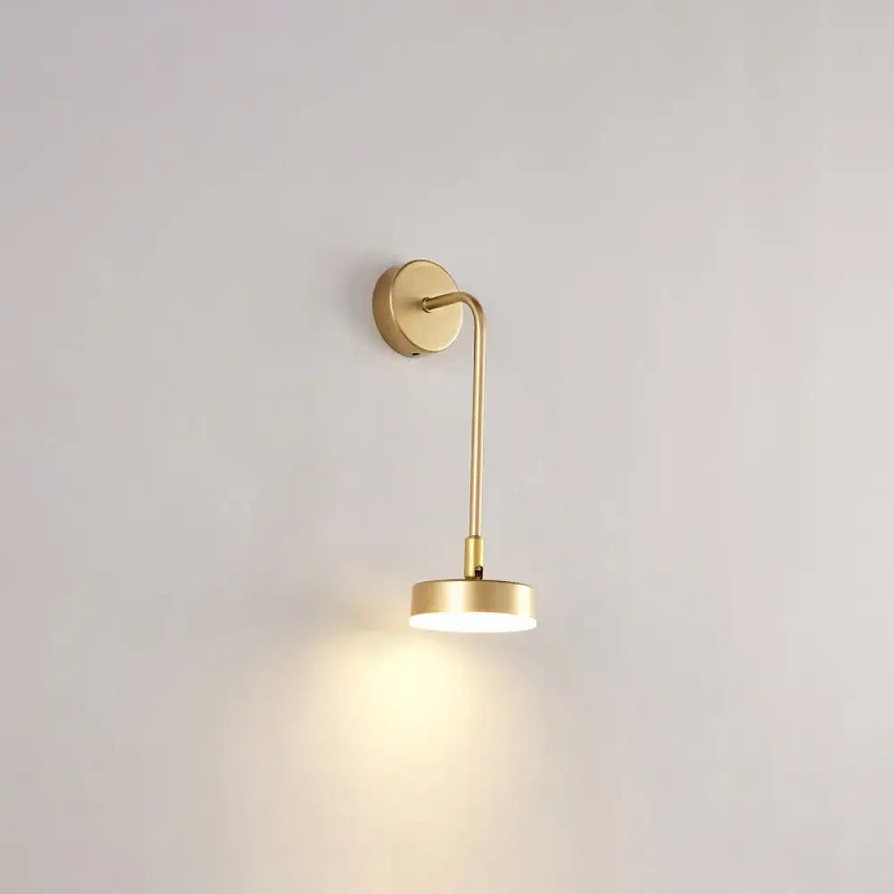 Gold LED Round Shape Wall Sconce
