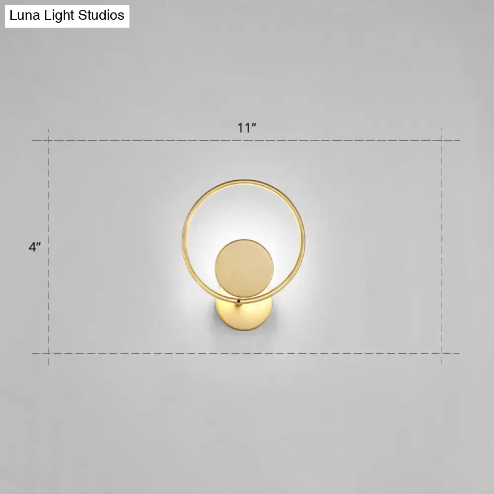 Gold LED Round Shape Wall Sconce