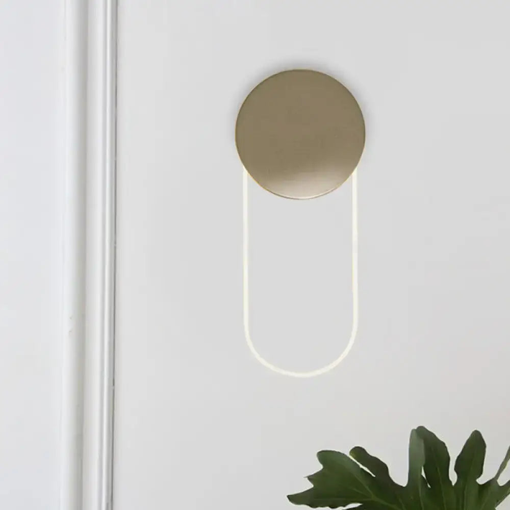 Gold Oval LED Wall Lamp