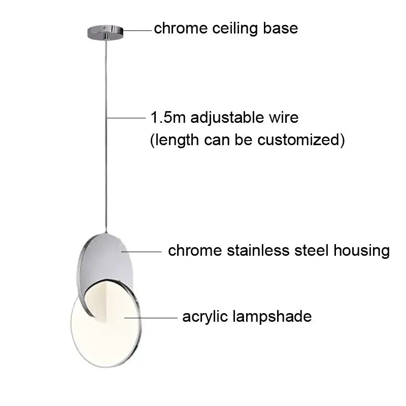 Gold Nordic Glass Pendant Light for Kitchens