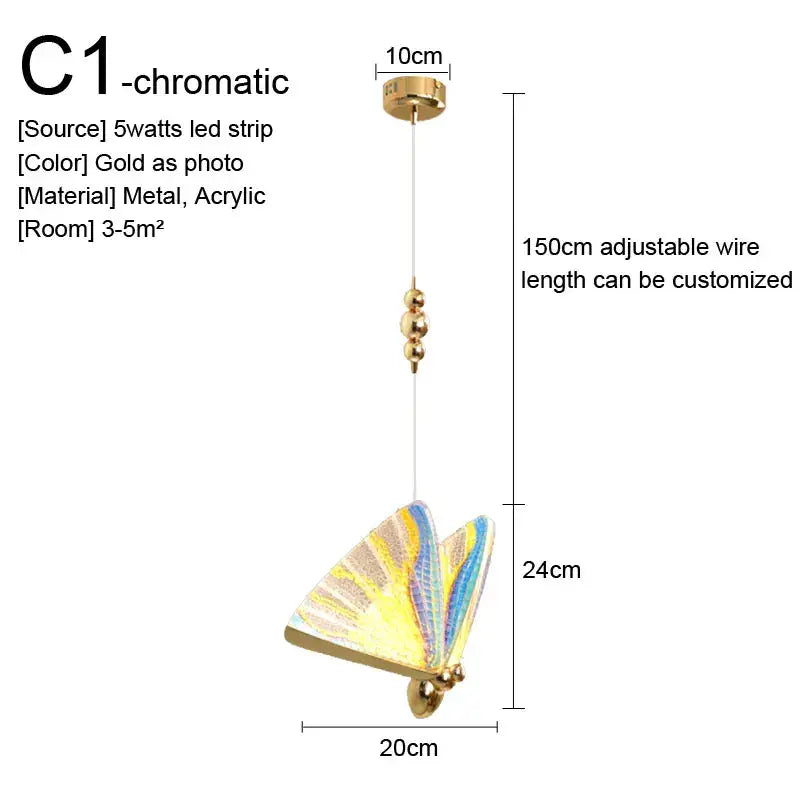 Gold Nordic Glass Pendant Light for Kitchens