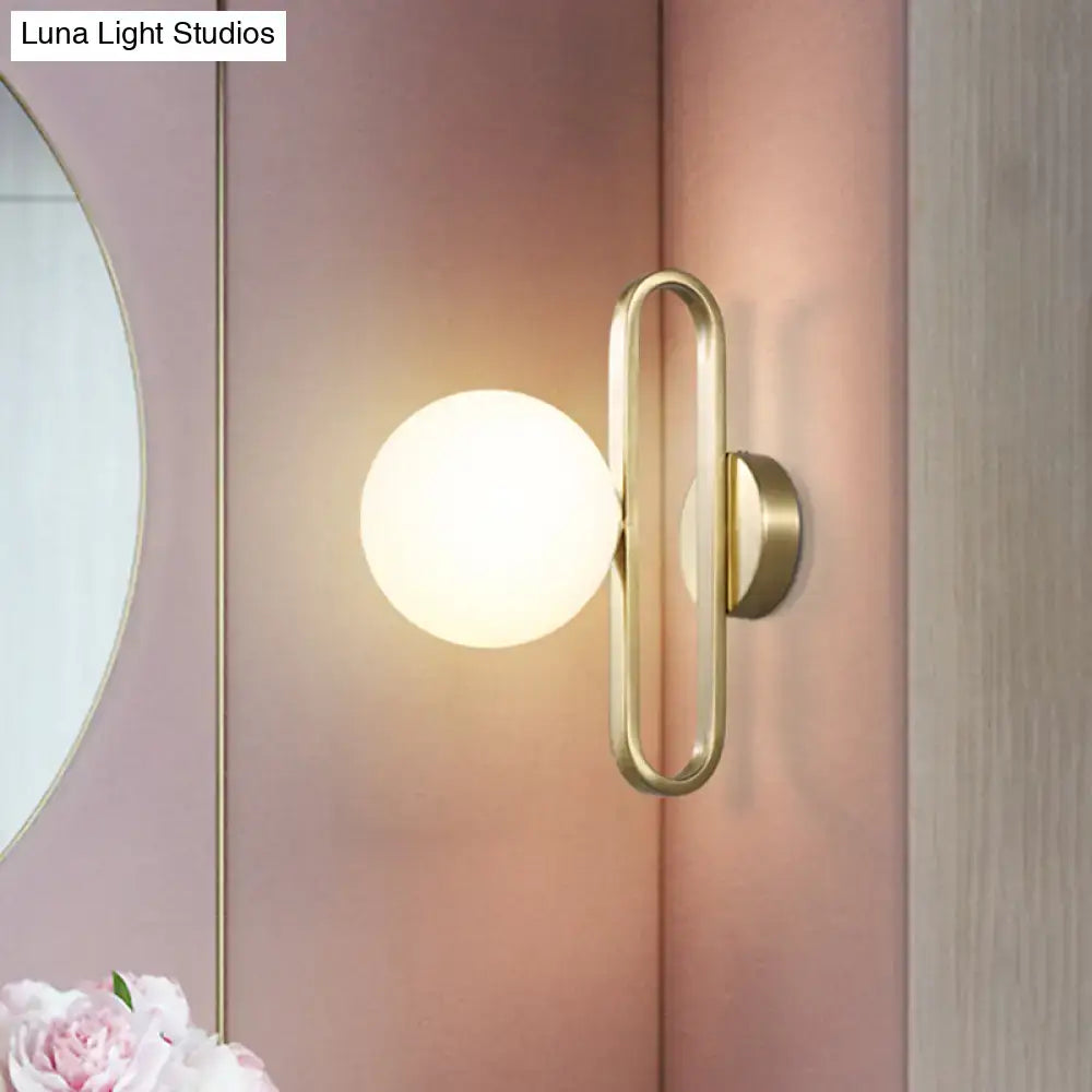 Gold Oval Wall Sconce