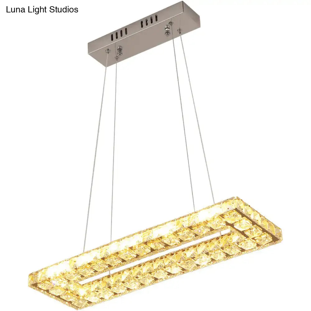 Gold Rectangular LED Pendant
