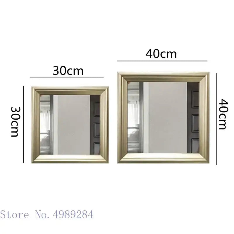 Gold Square Mirror Decor