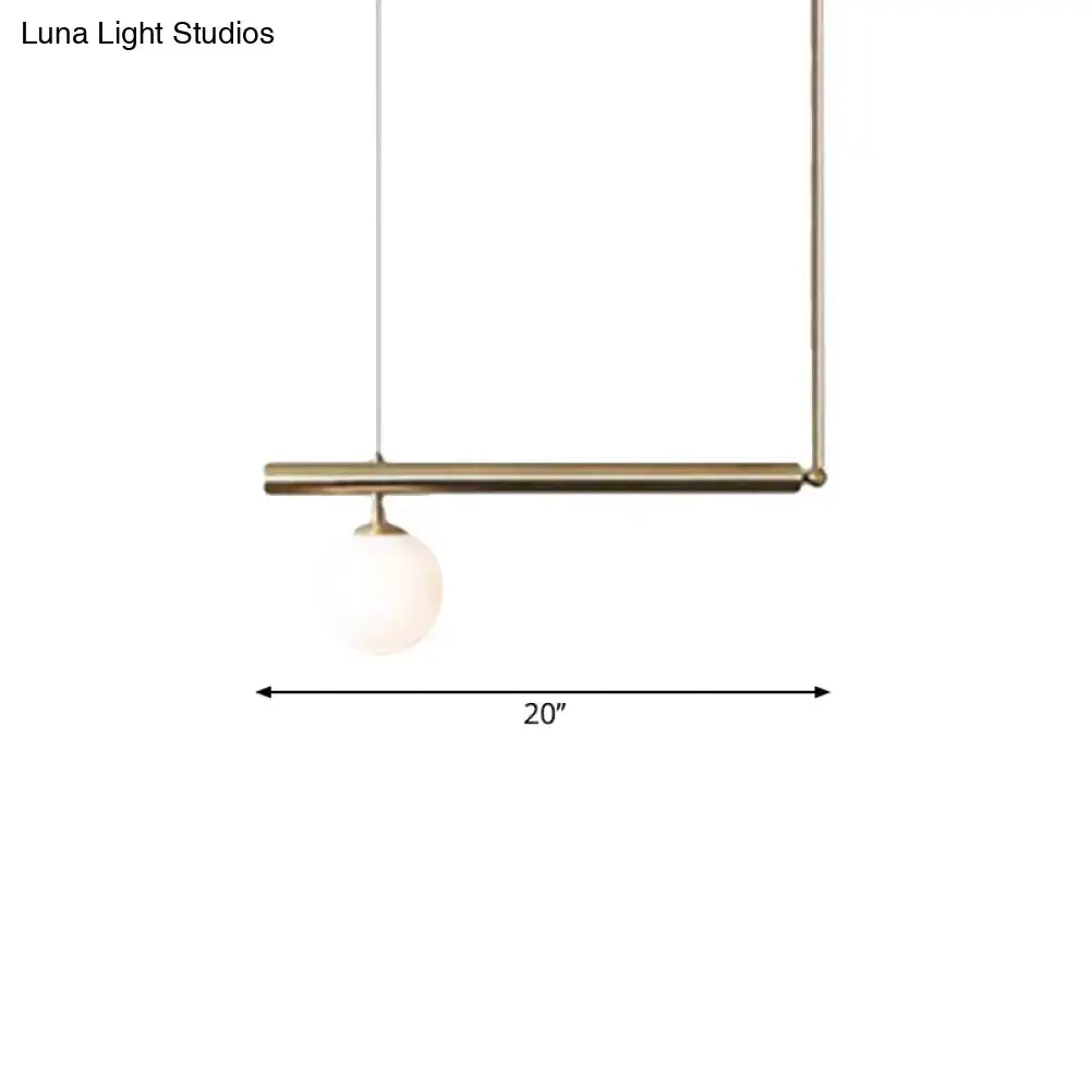 Gold Glass Sphere Pendant