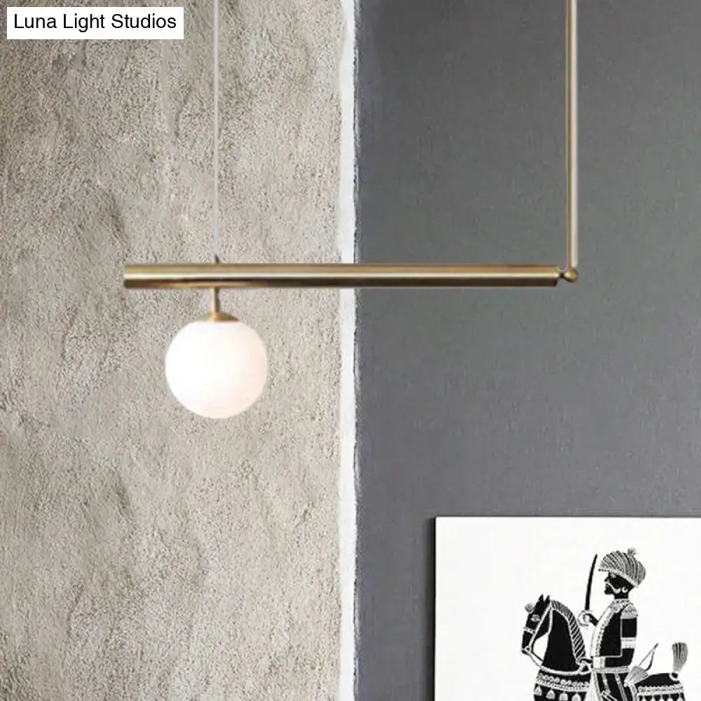 Gold Glass Sphere Pendant