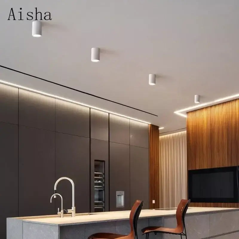 Gray Cement Round Downlight