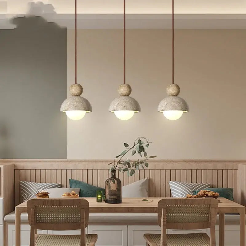 Concrete Glass Ball Pendant