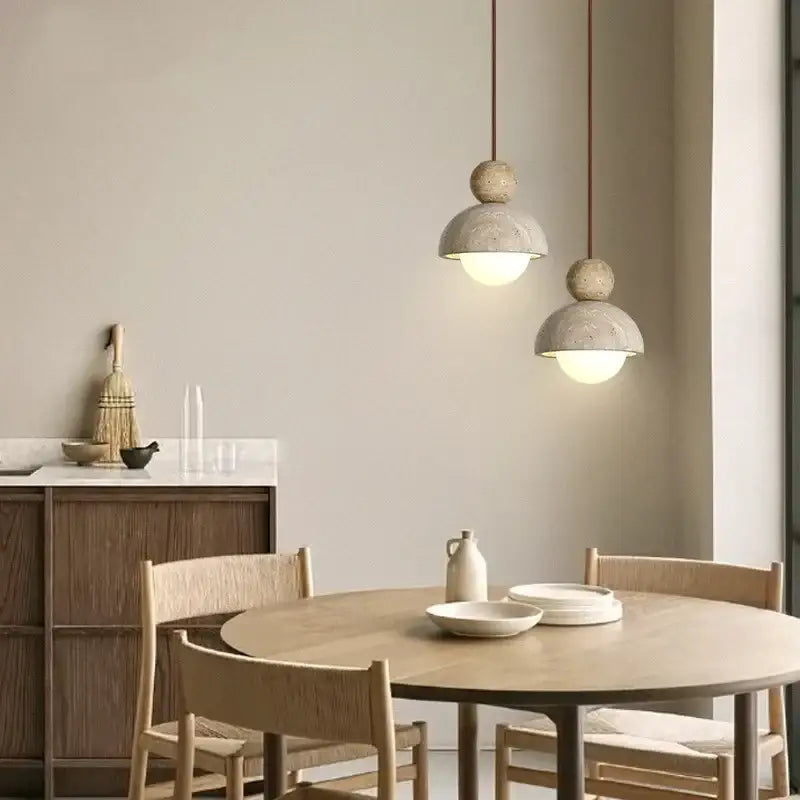 Concrete Glass Ball Pendant