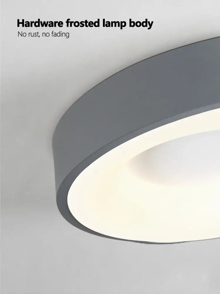 Gray Round Ceiling Lamp