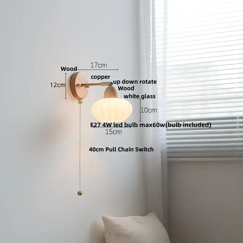 Iron Wood Wall Lamp