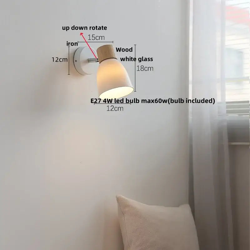 Iron Wood Wall Lamp