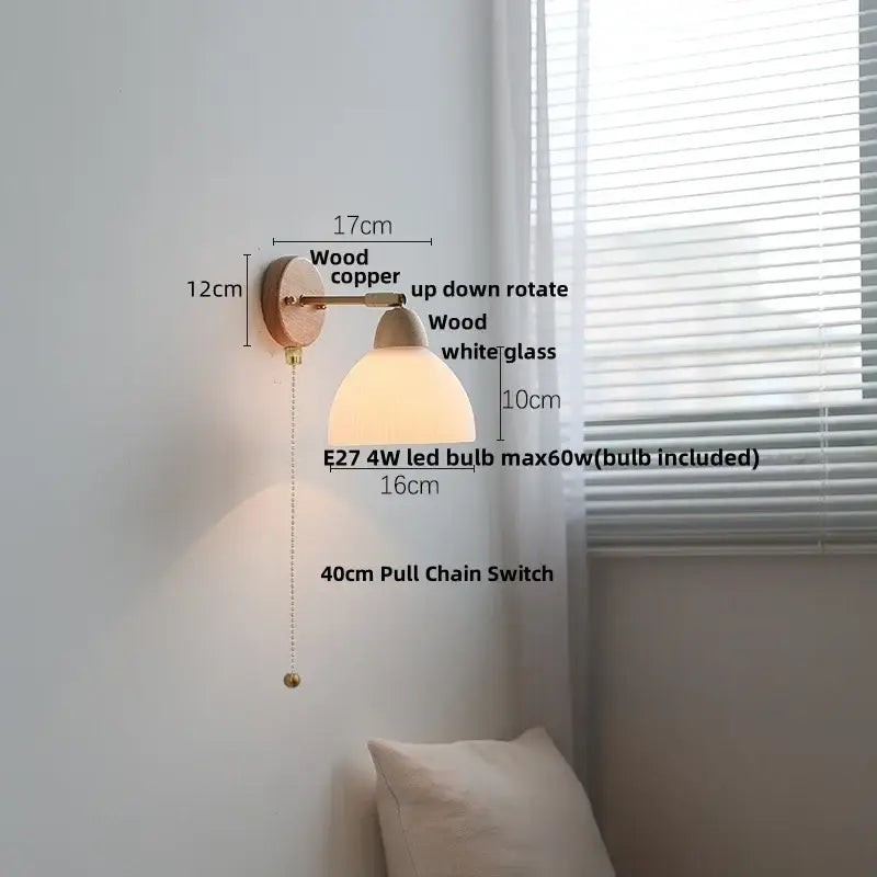 Iron Wood Wall Lamp