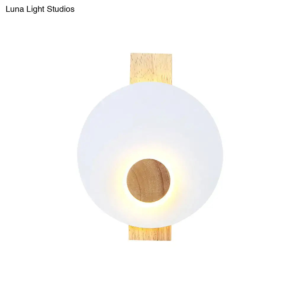 Gray Metal Disk Sconce