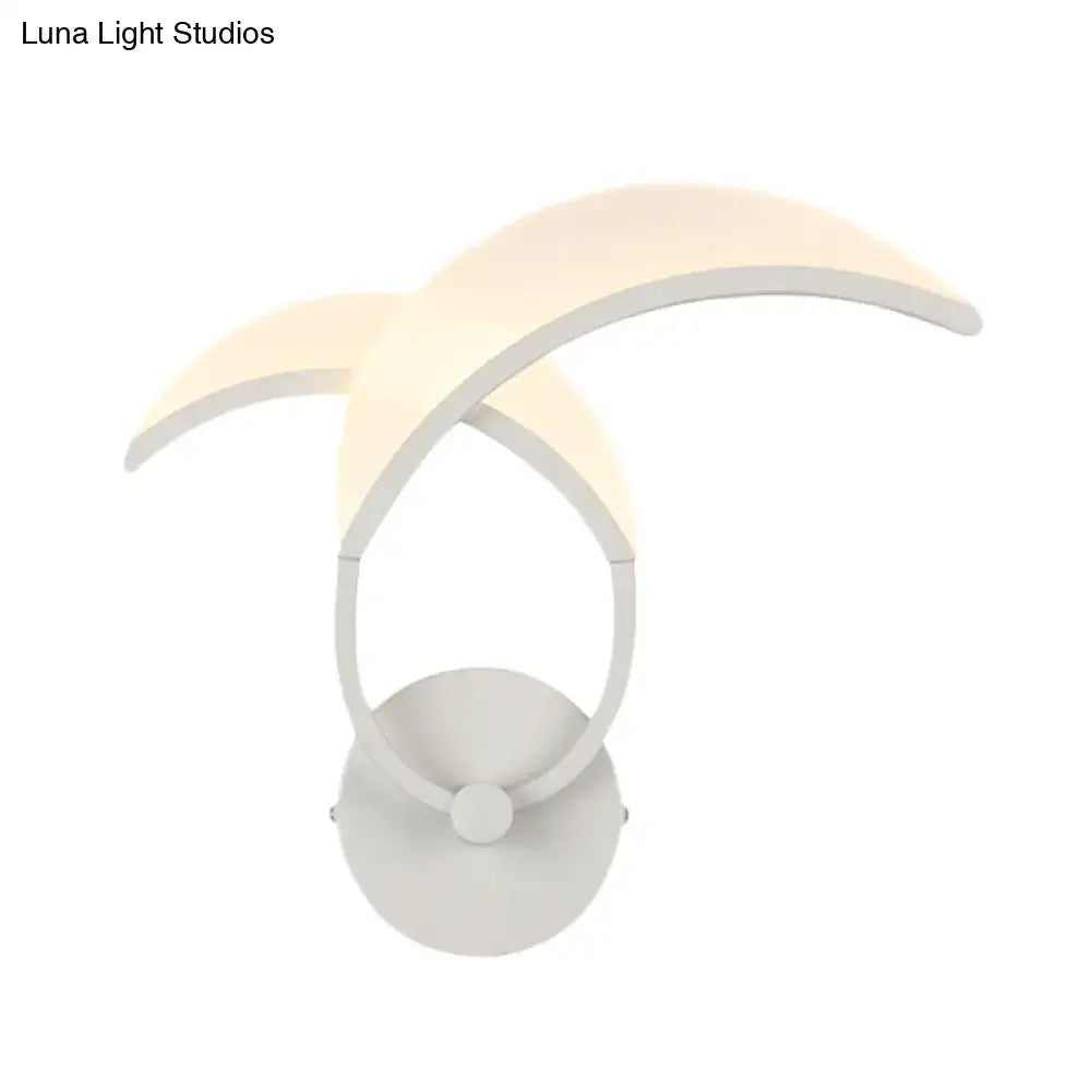White Curved Wall Sconce