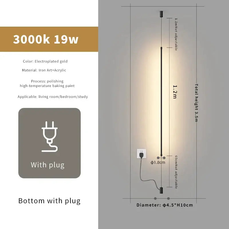 Black Strip Pendant Light