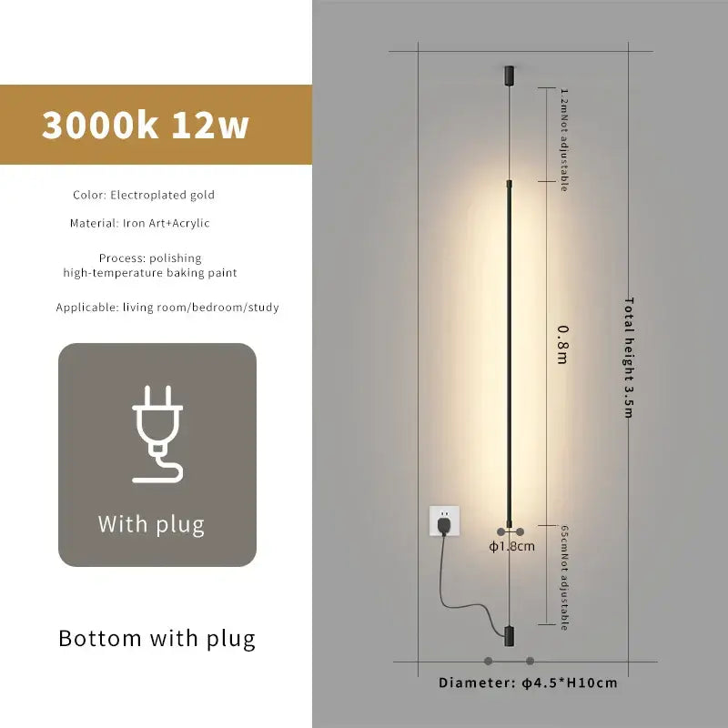 Black Strip Pendant Light