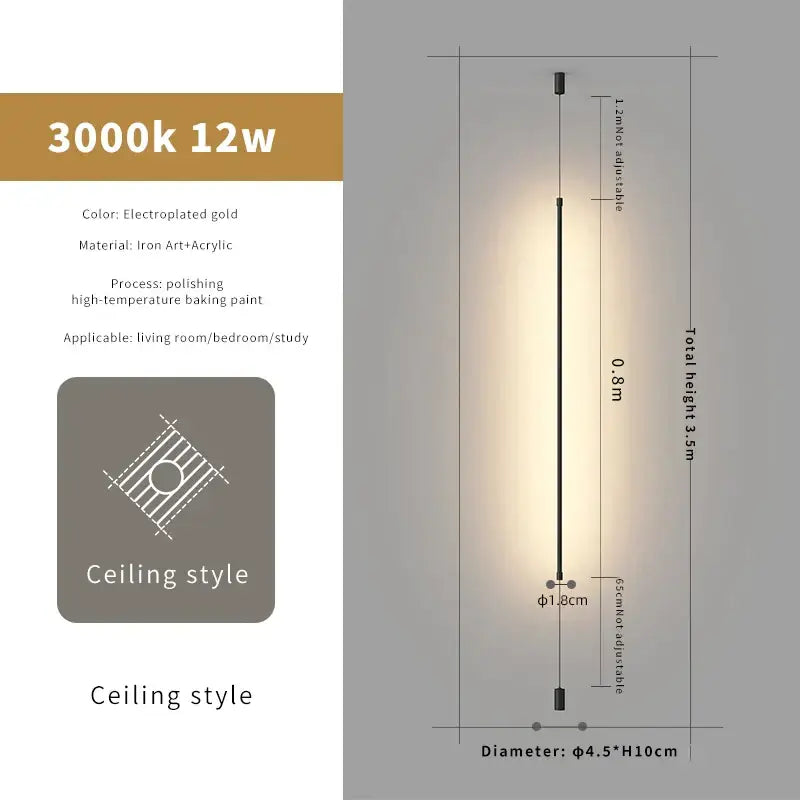 Black Strip Pendant Light