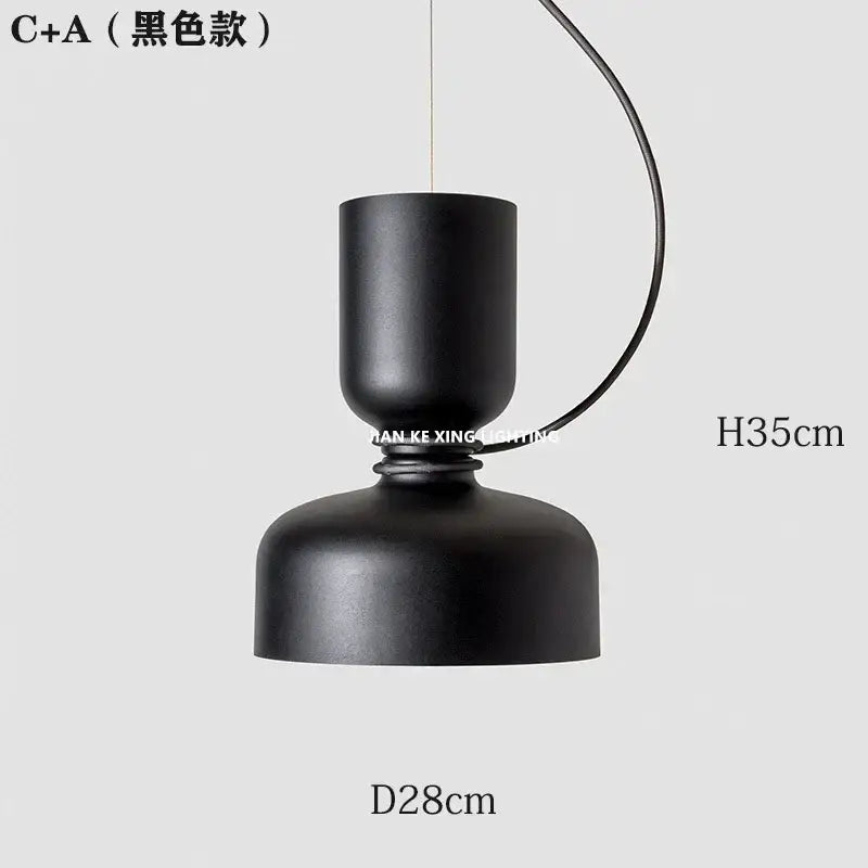 Black Forged Iron Minimalist Pendant Light