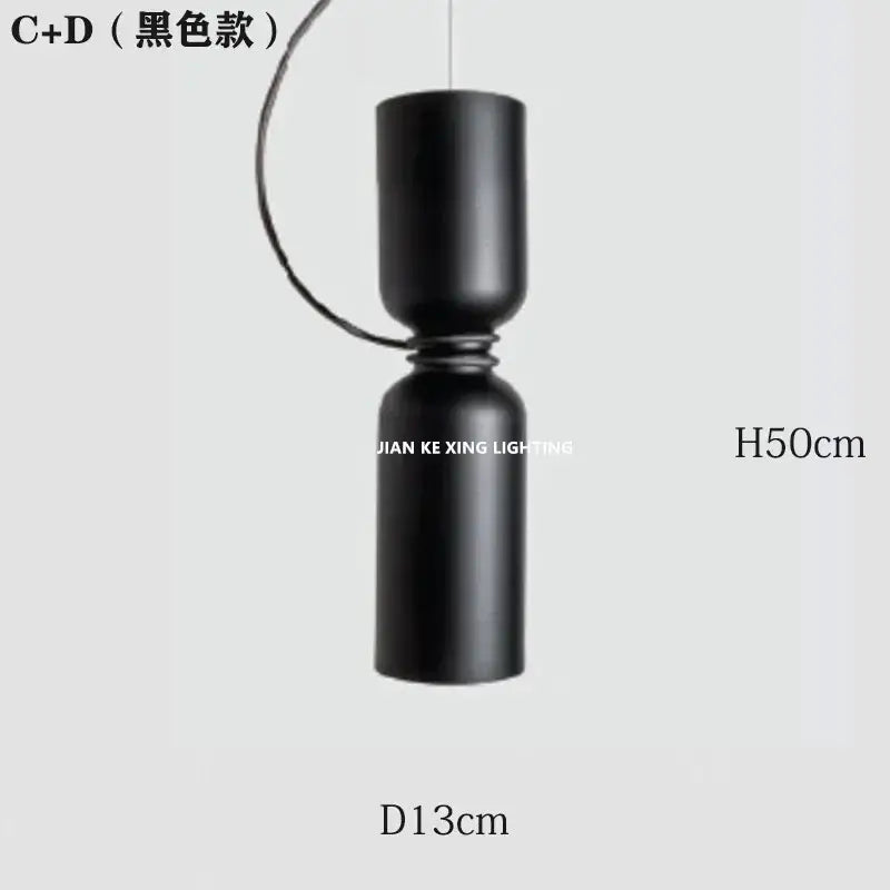 Black Forged Iron Minimalist Pendant Light