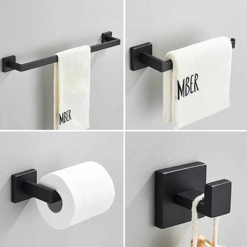 Black Steel Bathroom Set