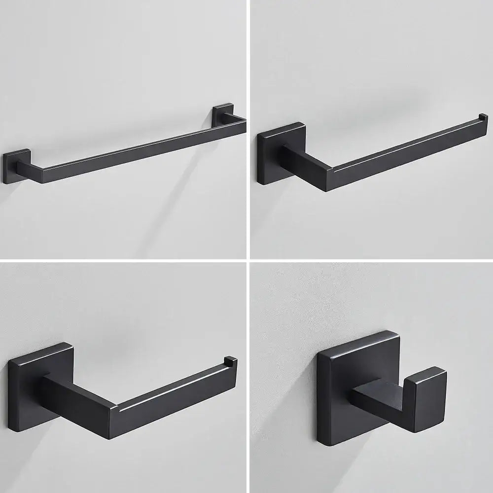 Black Steel Bathroom Set