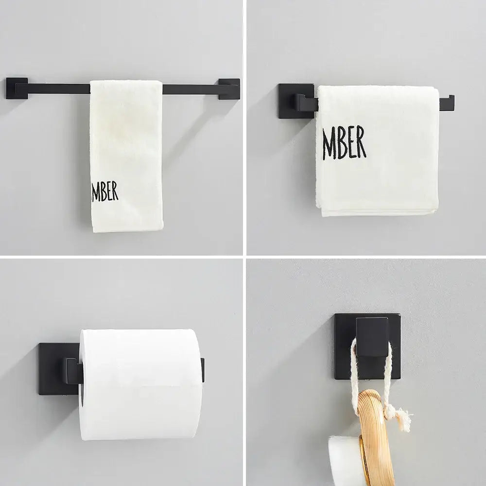 Black Steel Bathroom Set