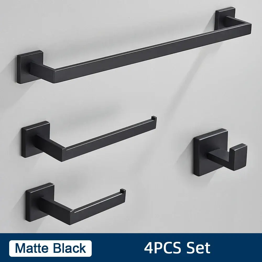 Black Steel Bathroom Set