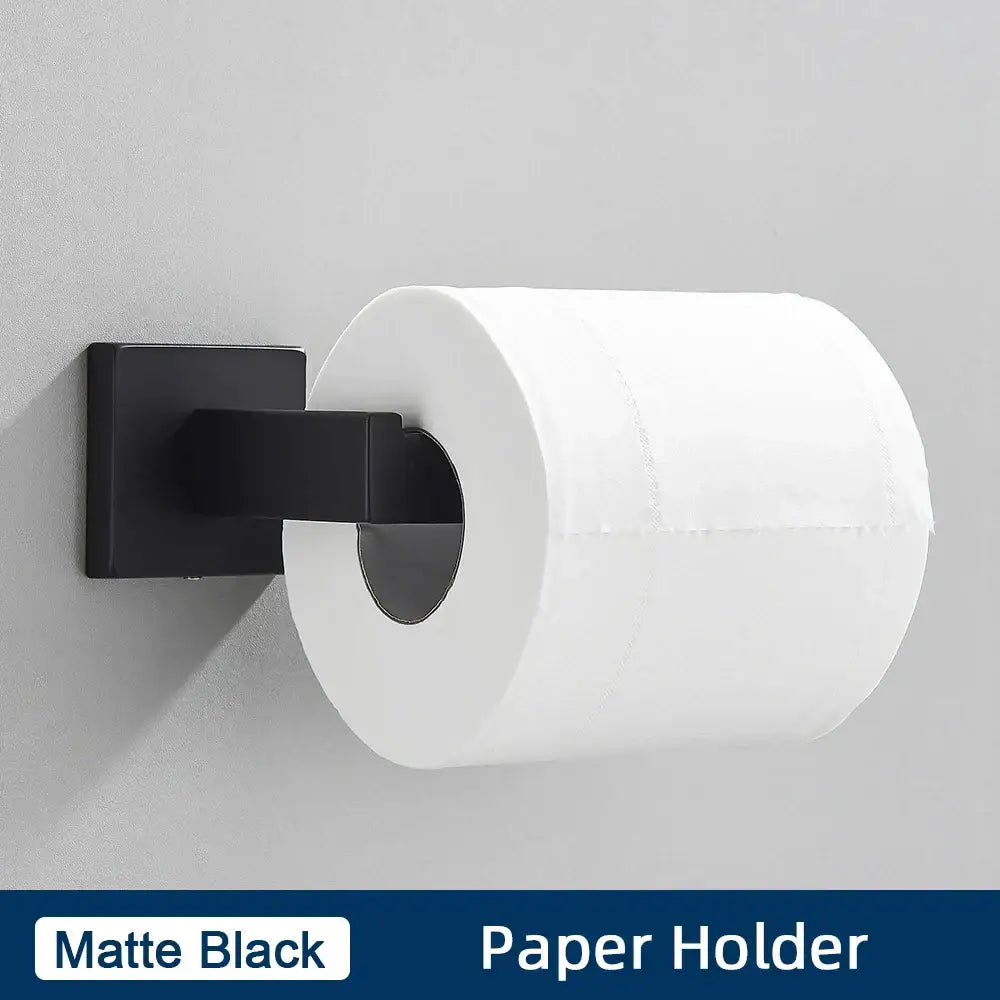 Black Steel Bathroom Set