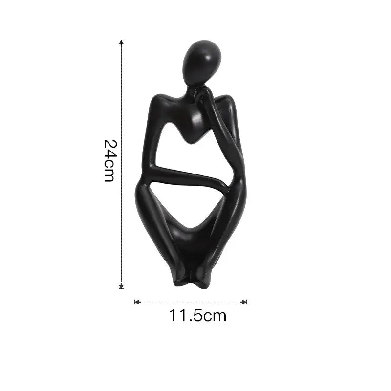 White Abstract Woman Figurine