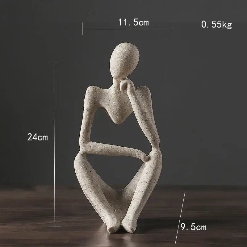 White Abstract Woman Figurine