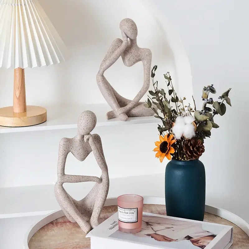 White Abstract Woman Figurine