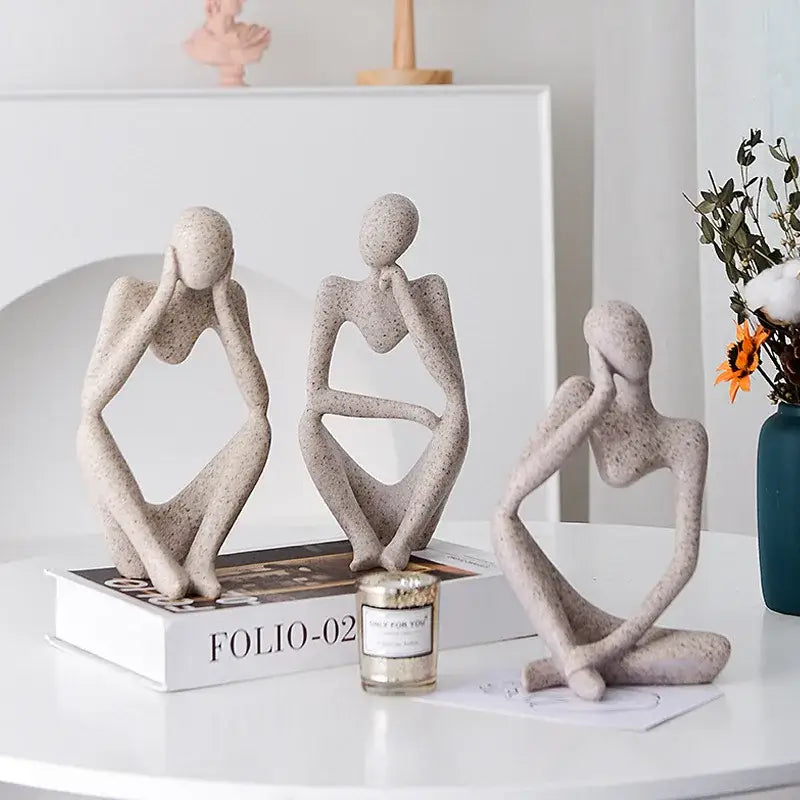 White Abstract Woman Figurine